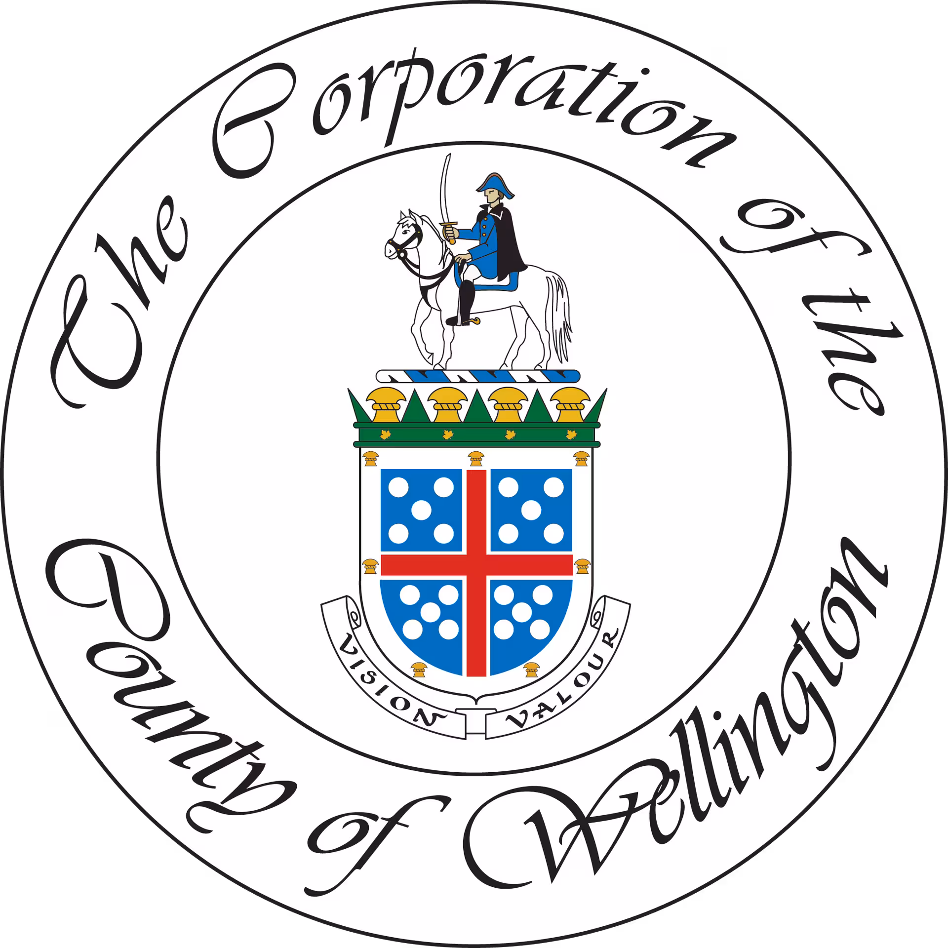 County Circle Crest Solid White Background logo.