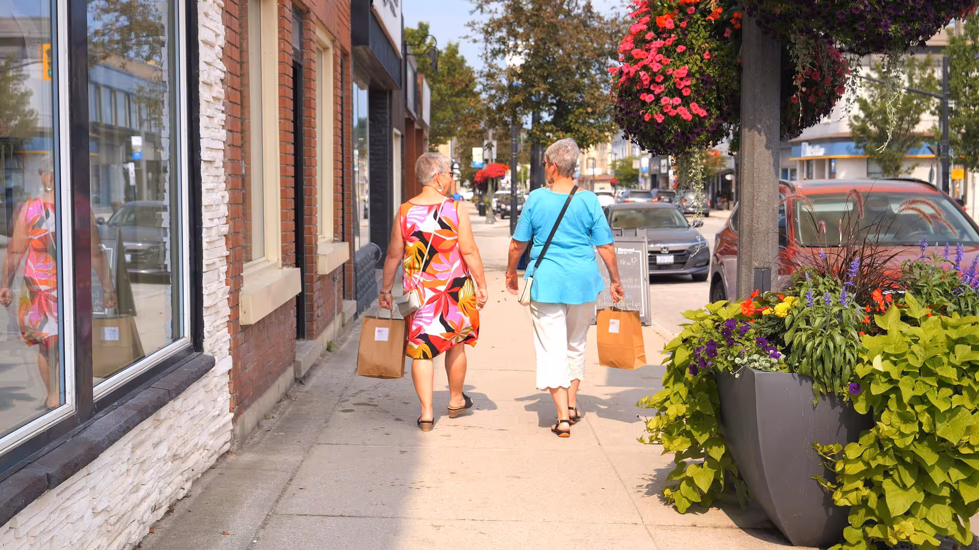 Downtown Walkerton streetscape in Brockton.