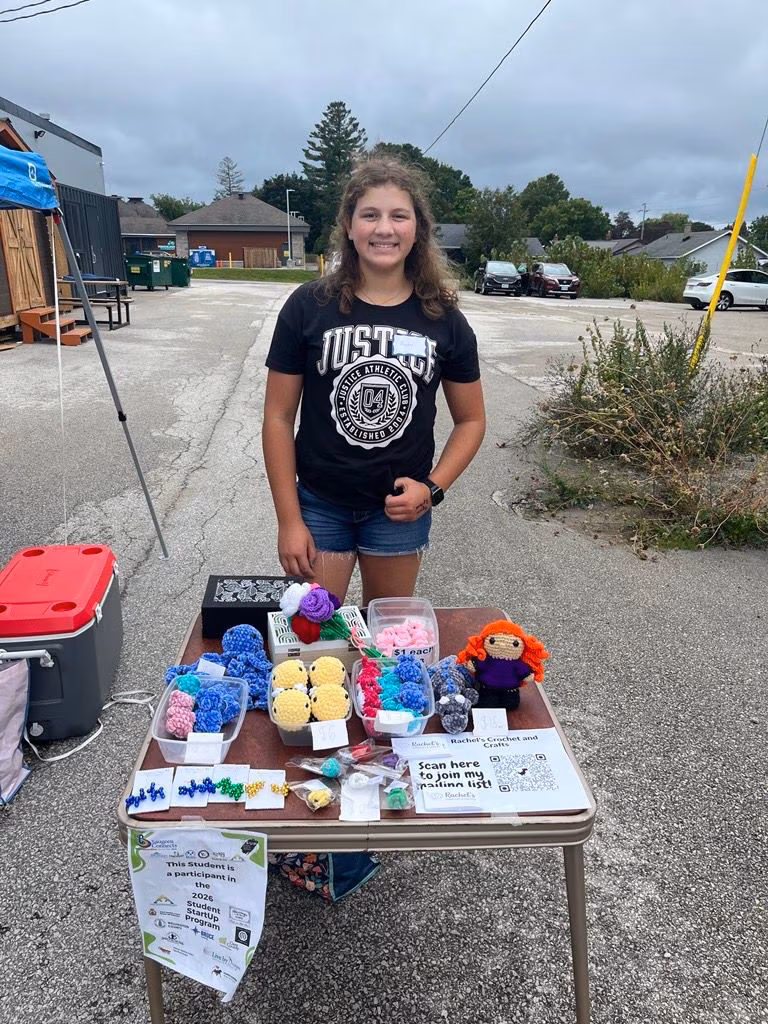 Just Athletic display at a youth market.