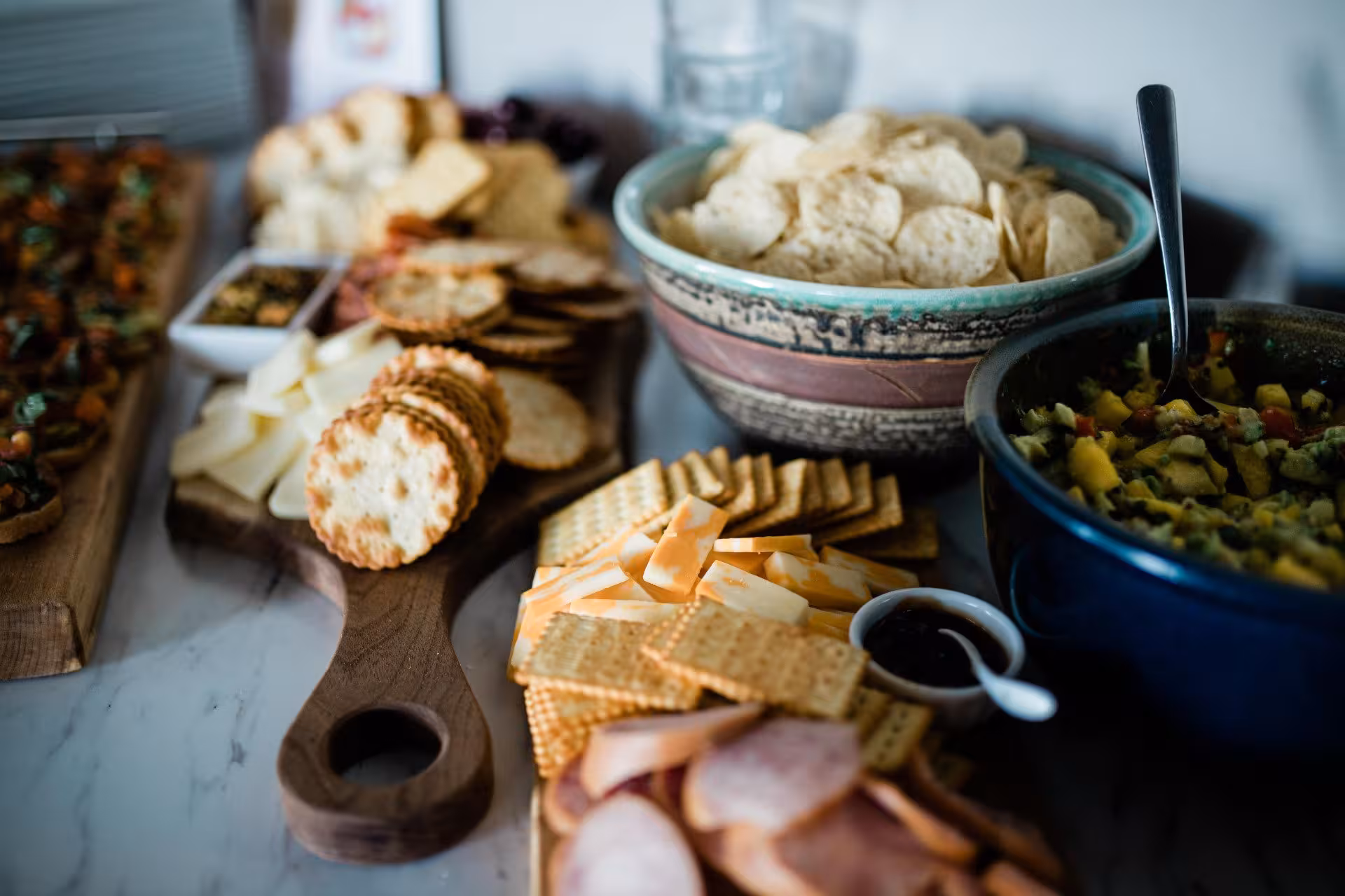 Charcuterie board displayed at a WOWSA event.