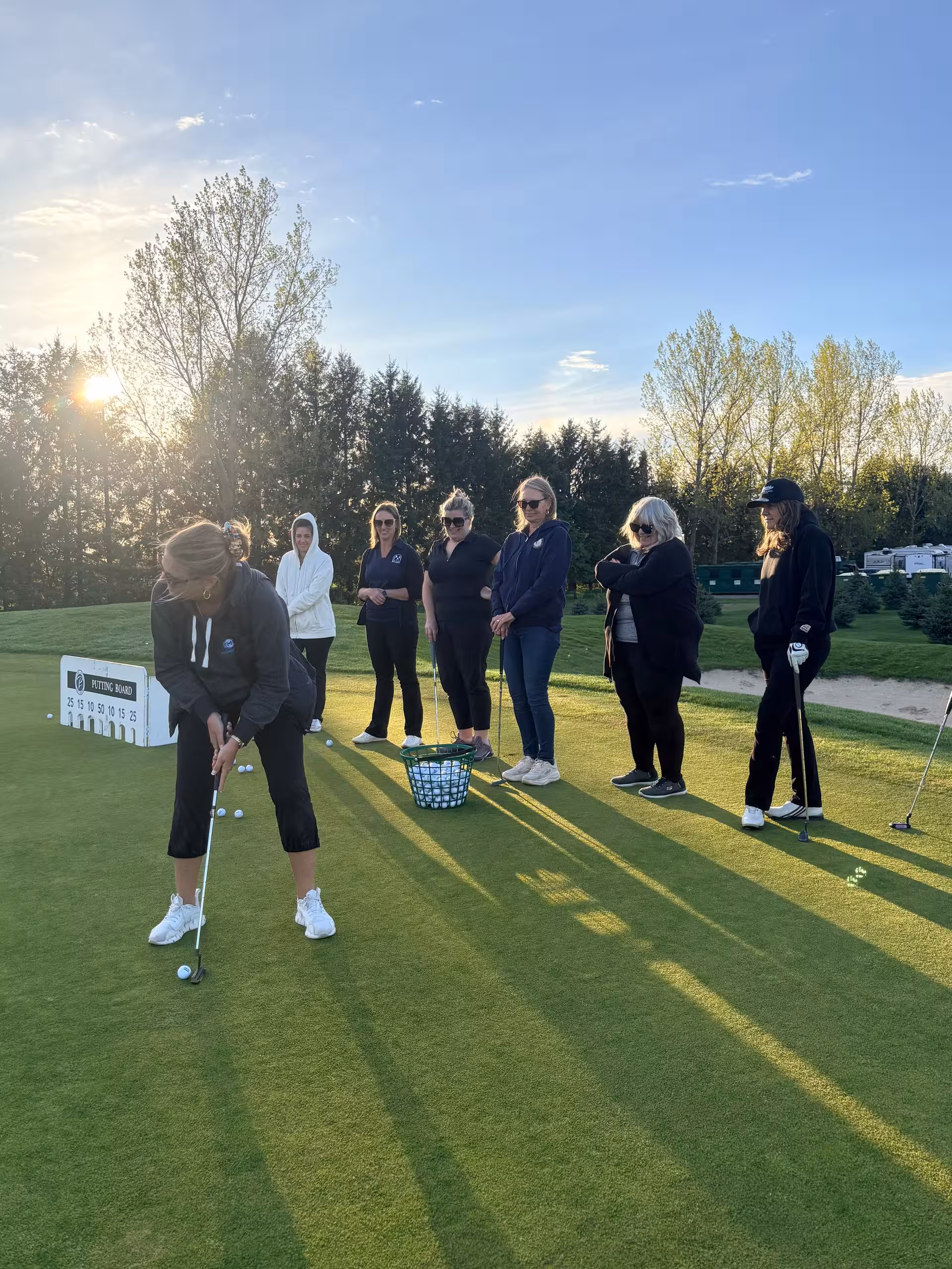 Women taking part in an outdoor activity at a WOWSA event.